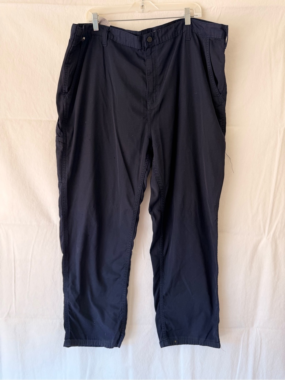 Carhartt Men’s Dark Navy Cargo Utility Flam Resistant Fabric Pants Sz 46 X 30